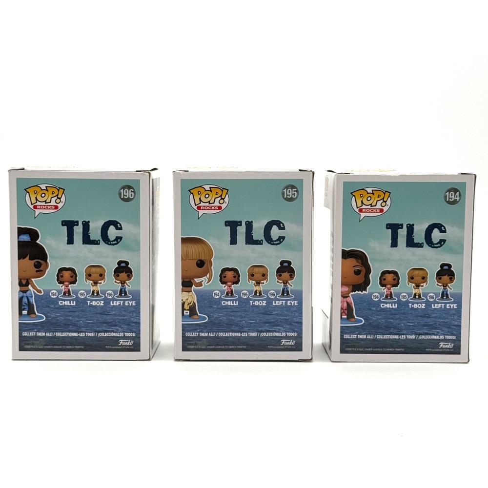 TLC Waterfalls Funko Pop Complete Set of 3 Chilli T-Boz Left Eye - Picture 6 of 10